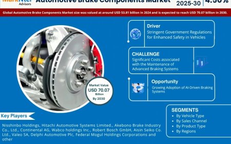 Automotive Brake Components Forecast 2030: Growth Trends, Key Players & Future Outlook |  Nisshinbo Holdings, Hitachi Automotive Systems Limited., Akebono Brake Industry Co., Ltd., and others