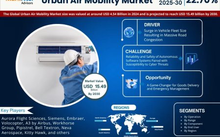 Urban Air Mobility Market Size & Forecast 2025–2030: Trends and Growth Insights