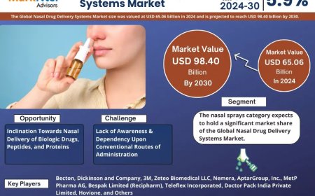 Nasal Drug Delivery Systems Market Size & Forecast 2024–2030: Trends and Growth Insights